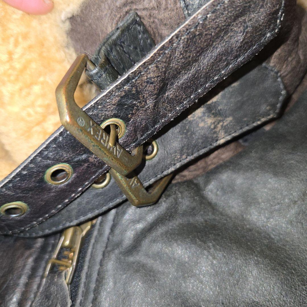 レア　AVIREX　B3　ボンバージャケット　ムートン　ヴィンテージ加工　XL