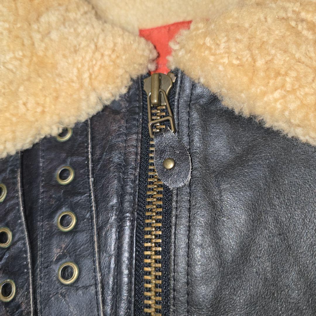レア　AVIREX　B3　ボンバージャケット　ムートン　ヴィンテージ加工　XL