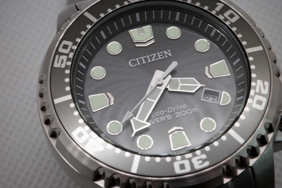 シチズン BN0167-50H プロマスター MARINE グレー【美品】