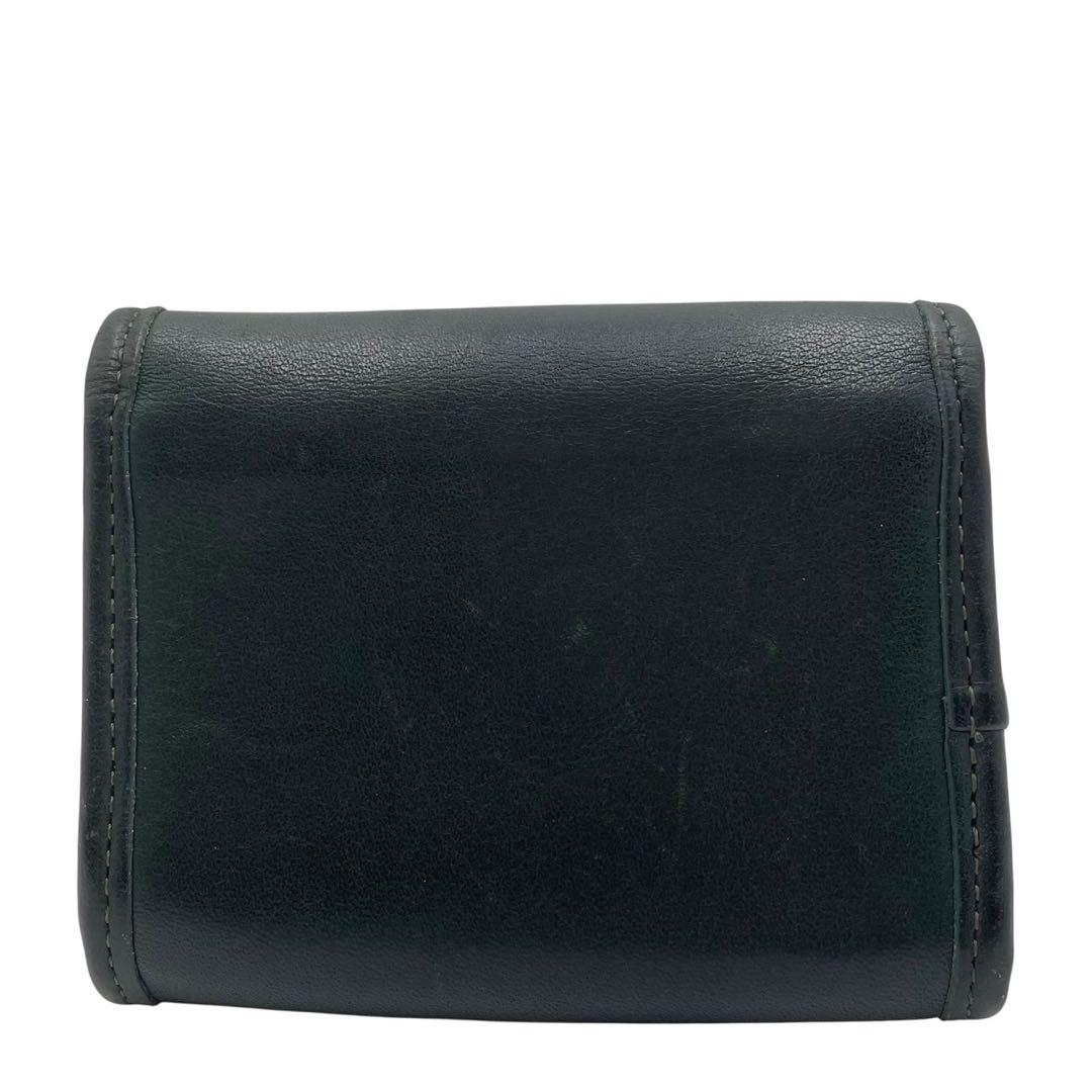 オールドコーチ 財布 レザー グリーン ケース カラビナ ウォレット