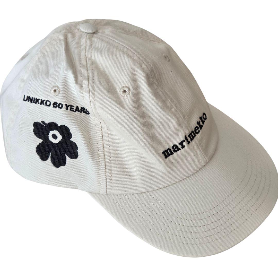 【入手困難✨未使用級】marimekko UNIKKO 60周年　キャップ　白