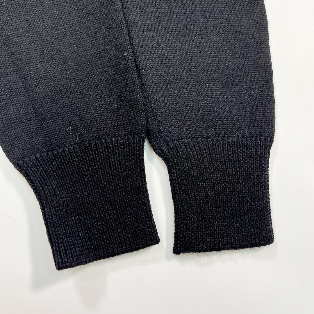 GUCCI グッチ ラインストーン カシミヤ混ウール ニット セーター 黒 38