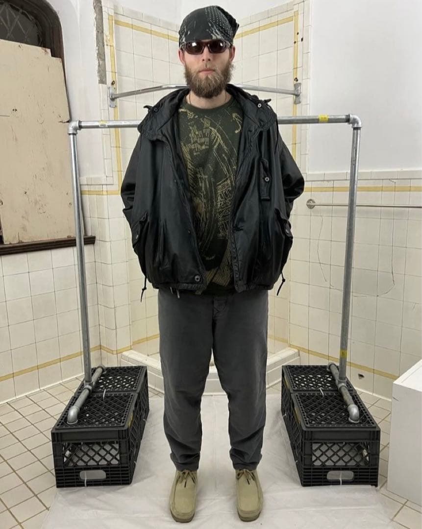 マリテフランソワジルボー　レザー　フード　ブルゾン