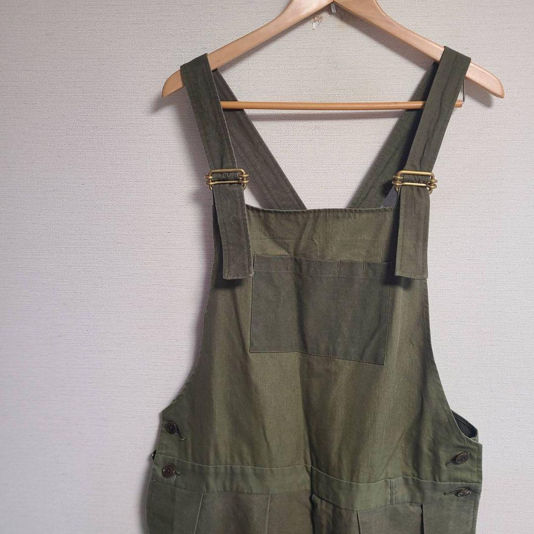 ニート NEAT サロペット オーバーオール カーゴ パンツ L 綿 カットオフ