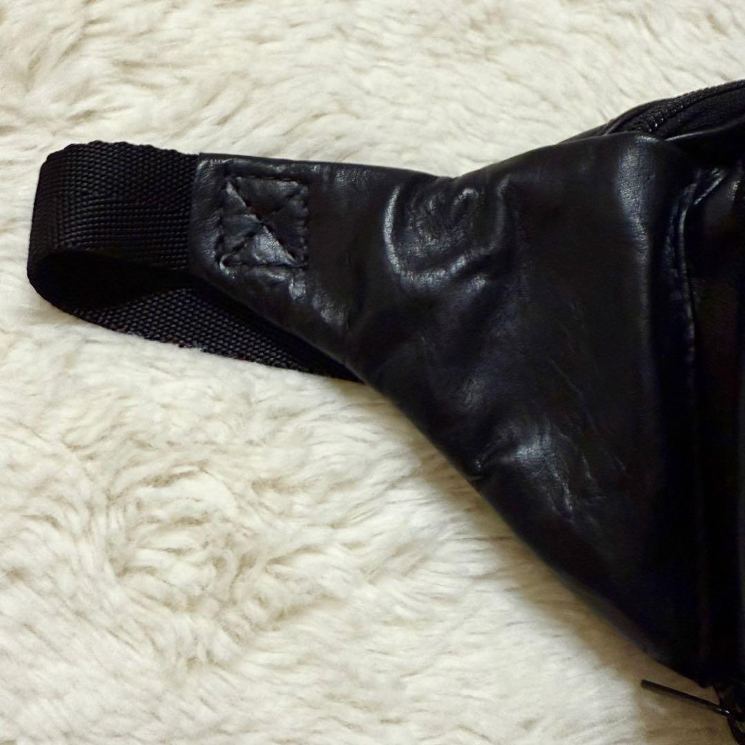 新品未使用タグ付 VANSON レザーポーチ ボディバッグ ブラック