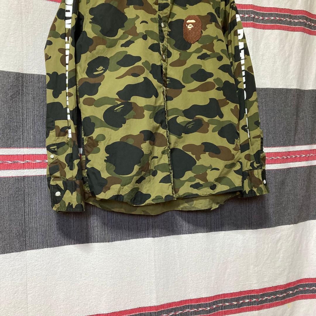 A BATHING APE 初期エイプカモ サイドブランドロゴBDシャツ人気希少