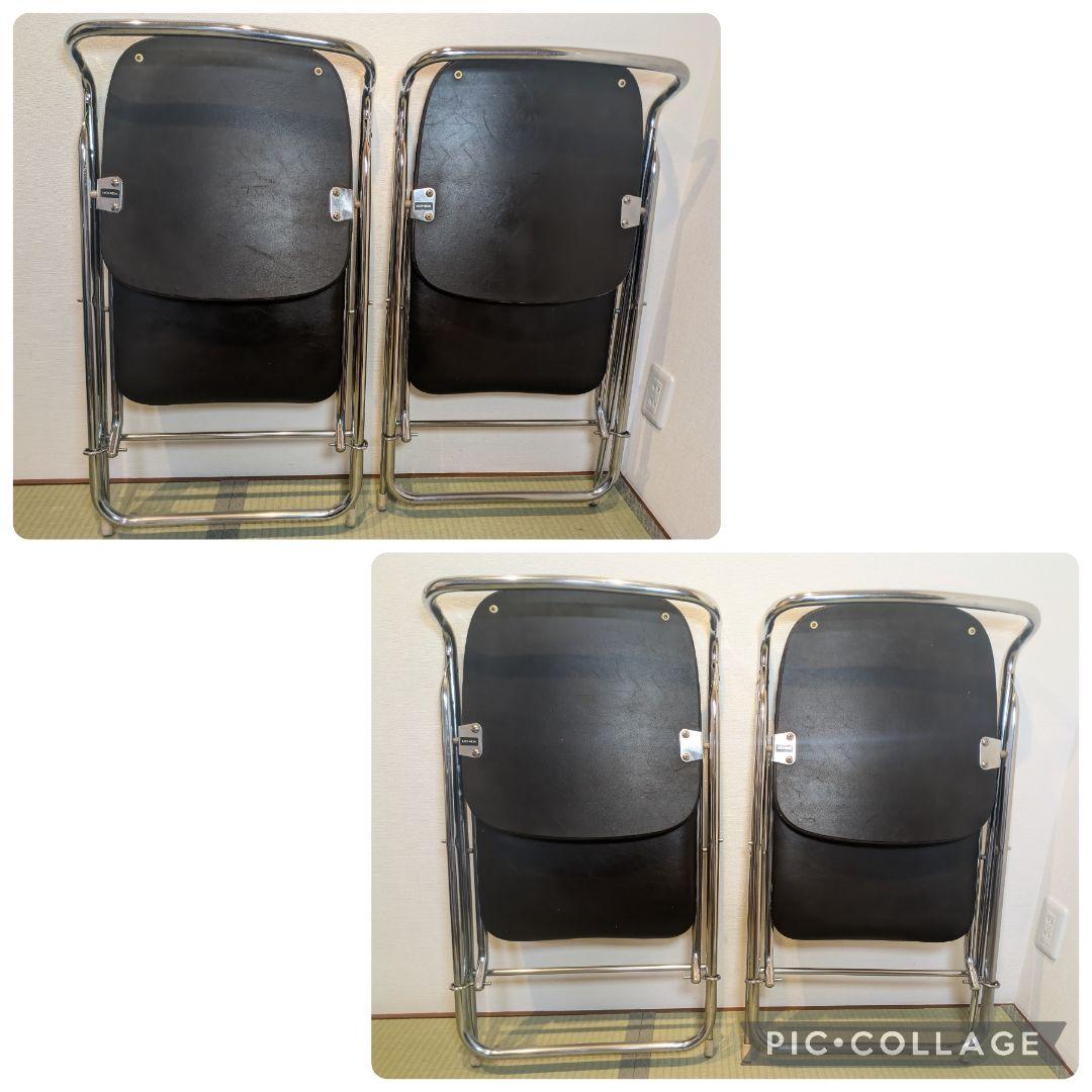 ウチダ パイプ椅子 折りたたみ椅子 4脚 UCHIDA