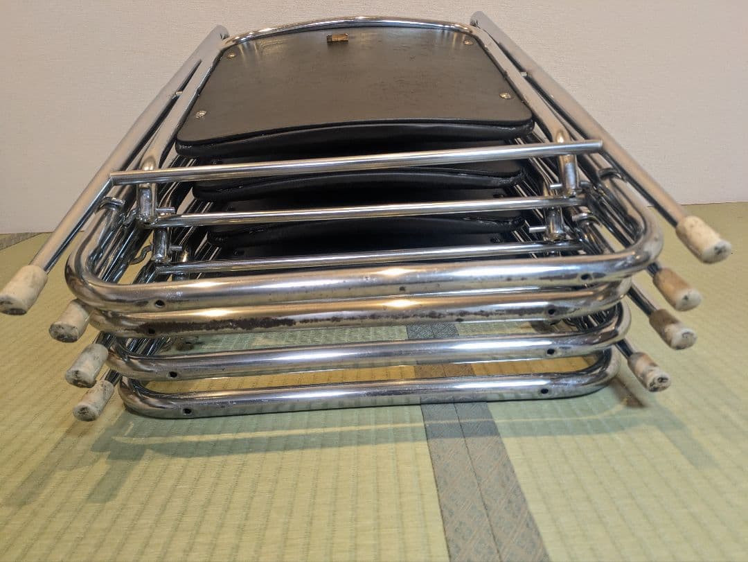 ウチダ パイプ椅子 折りたたみ椅子 4脚 UCHIDA