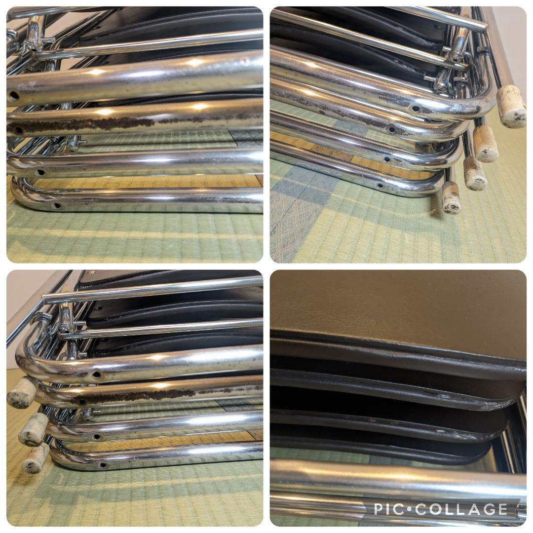 ウチダ パイプ椅子 折りたたみ椅子 4脚 UCHIDA