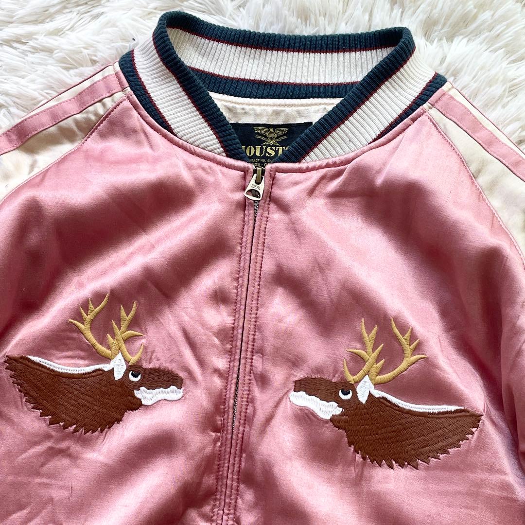 希少 美品 XXLサイズ HUSTON スーベニアジャケット トナカイ刺繍
