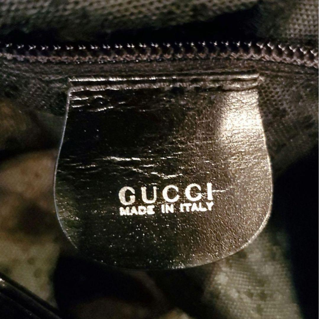 グッチ　ナイロン レザー ショルダーバッグ　GUCCI