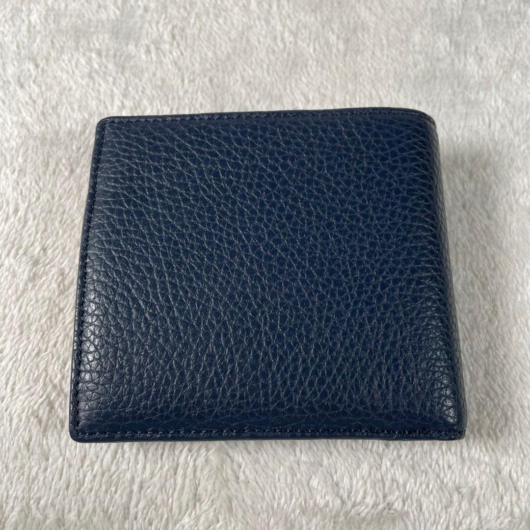 新品 ヴィヴィアンウエストウッド 二つ折り財布 レザー ネイビー オレンジ