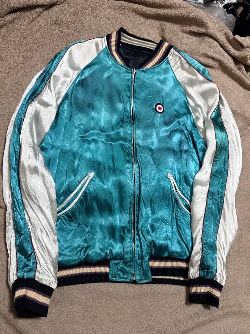 美品 ２面用 TK 龍 桜 日本限定 スカジャン vintage レーヨン