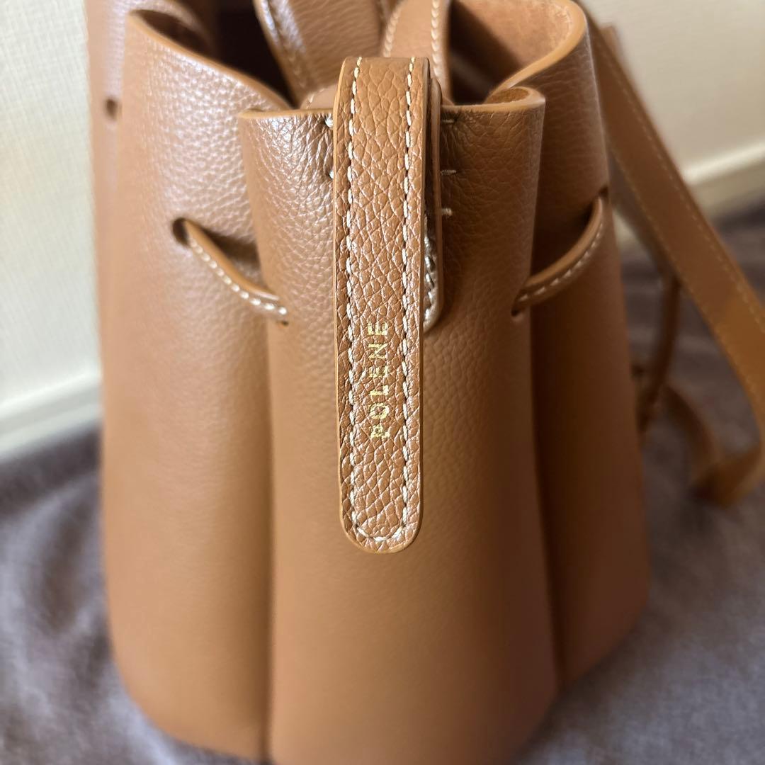 POLENE ポレーヌ　Numéro Huitカヌレバッグ　キャメル