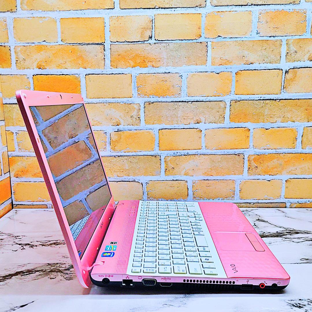 希少ピンク❤️ダイヤカットノートパソコン❤️HDD500G✨i3・メモリ8G