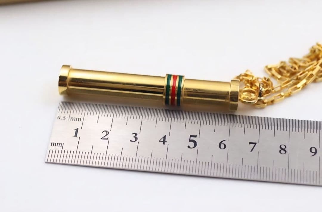 GUCCI グッチ　ネックレス　ボトルネックレス　香水ケース　ゴールドカラー