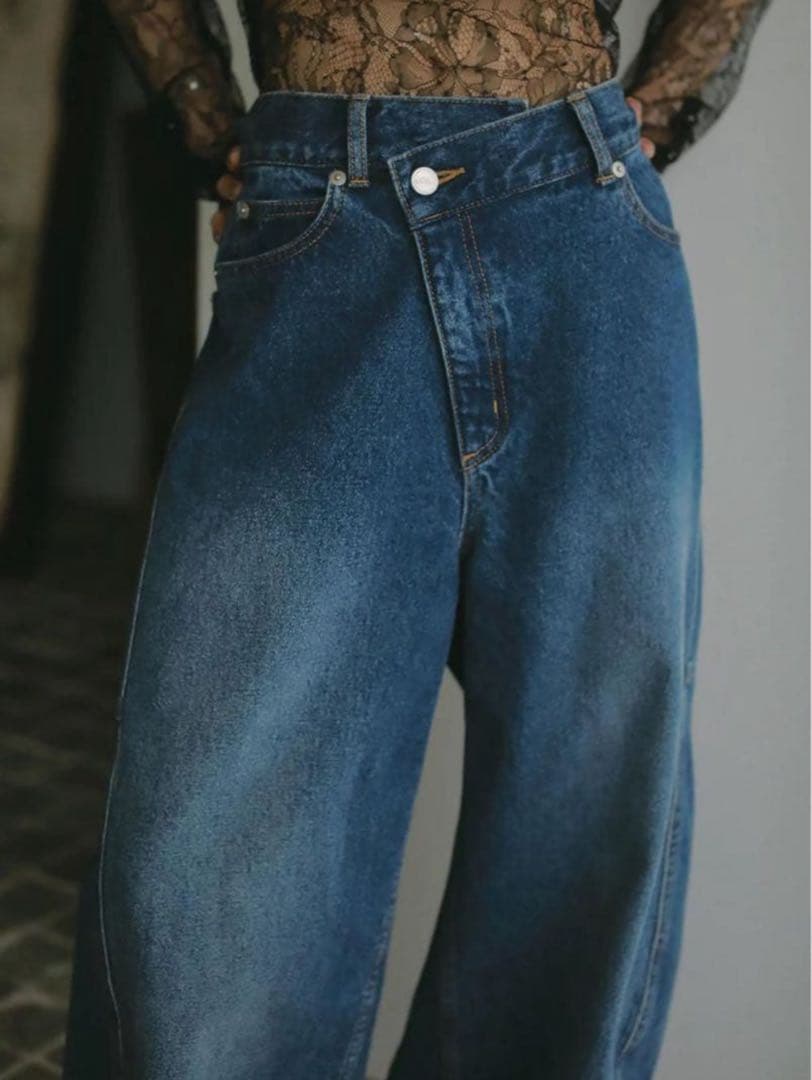 パンツ OVER WAIST SWITCHING DENIM 24inch