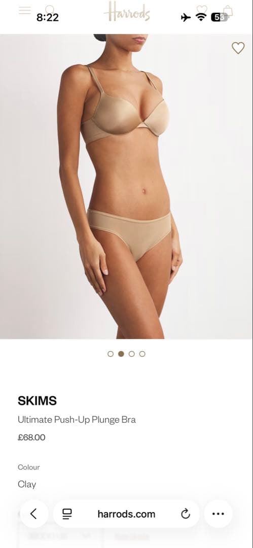 SKIMS アルティメット プッシュアップブラ（クレイカラー）75B size