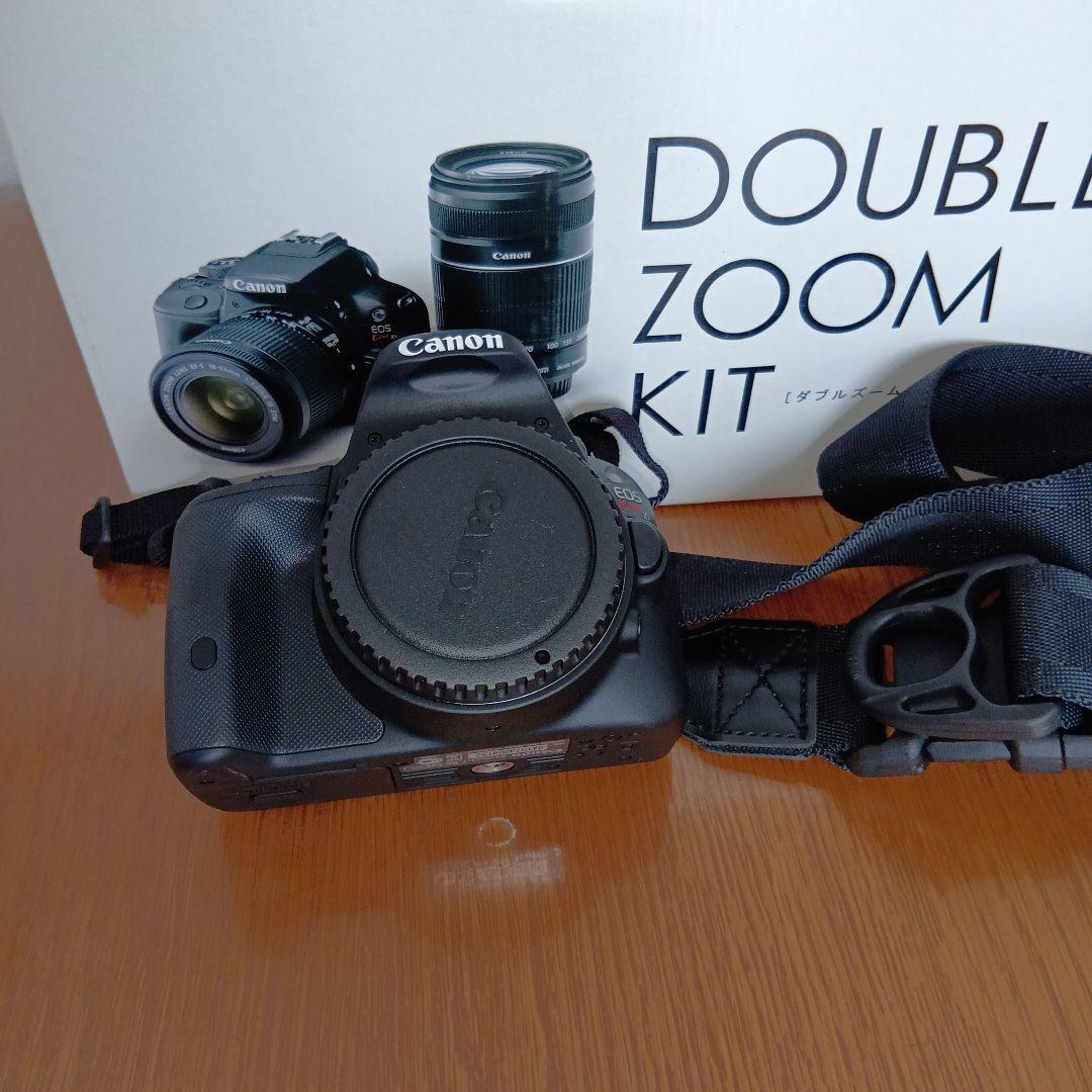 美品CanonEOSkissX7ダブルズームキットdiagnlニンジャストラップ