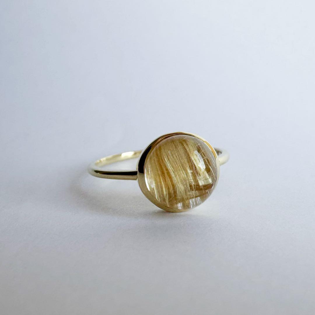 K18 ルチルクォーツ リング