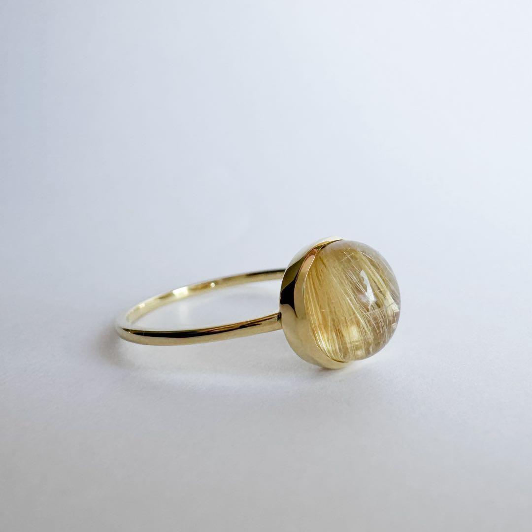 K18 ルチルクォーツ リング