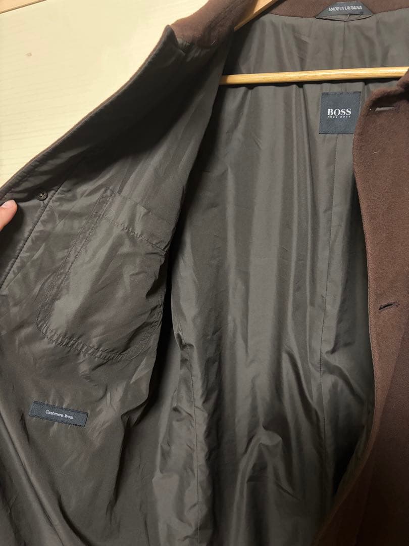 BOSS HUGO BOSS ブラウム カシミヤ ウール コート