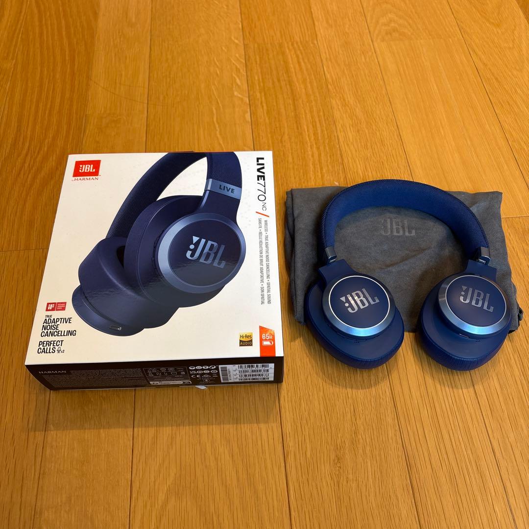 JBL LIVE 770NC ネイビー ワイヤレスヘッドフォンほぼ未使用