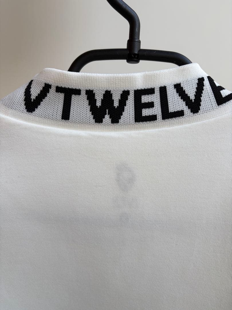 V12 ヴィ・トゥエルブ ホワイト 長袖 モックネック スウェット L 新品