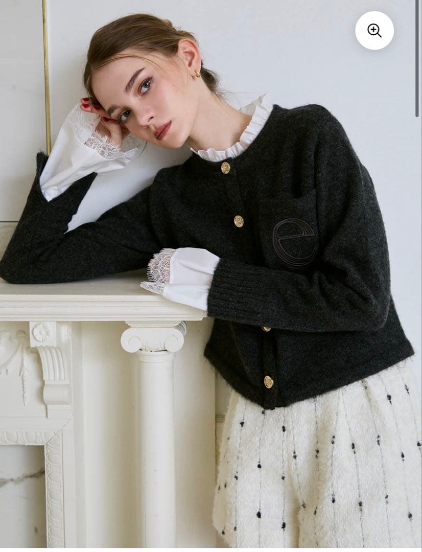 eimyistoire モヘアカーディガン　グレー