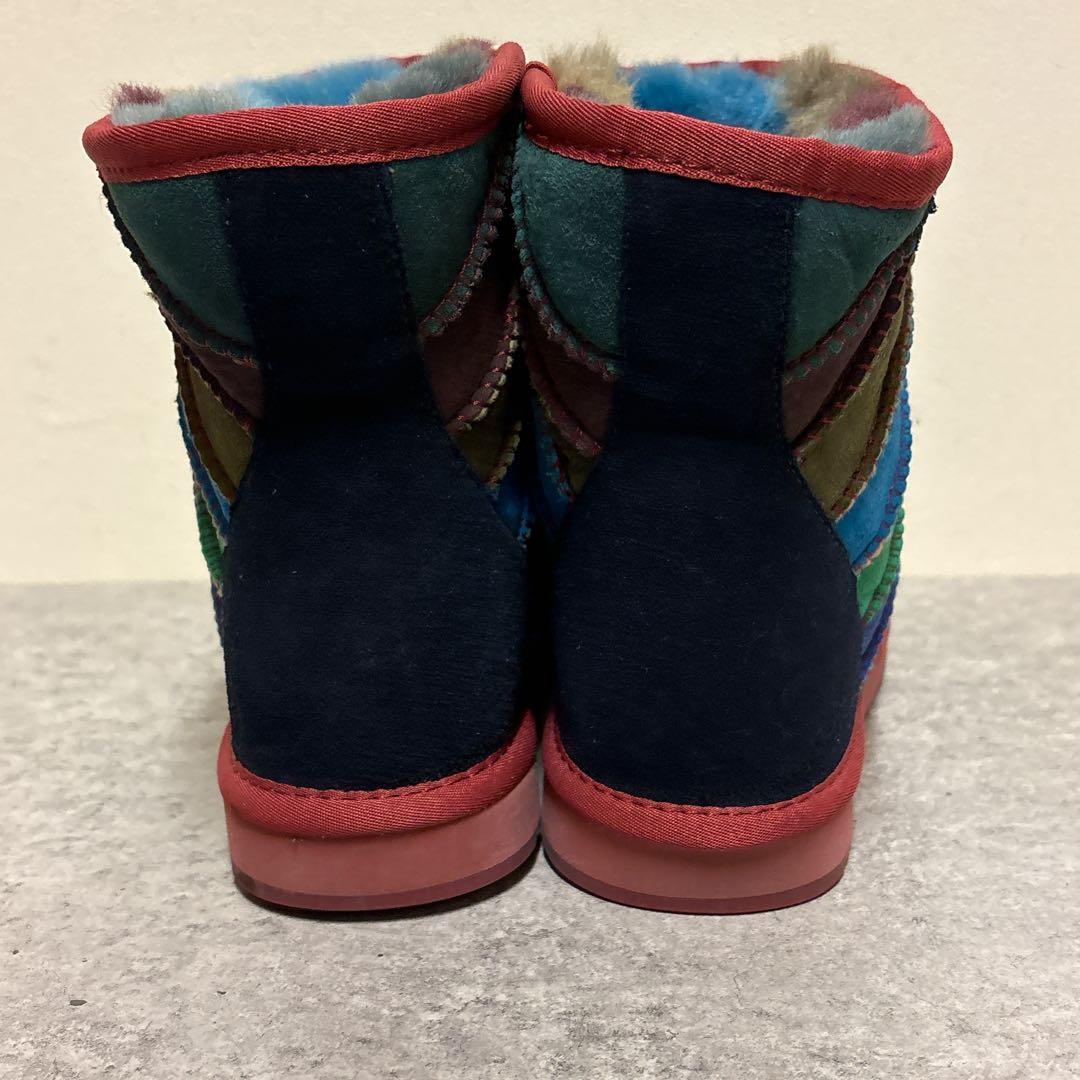 美品✨Estacion/エスタシオン　カラフルステッチ　ムートンブーツ M