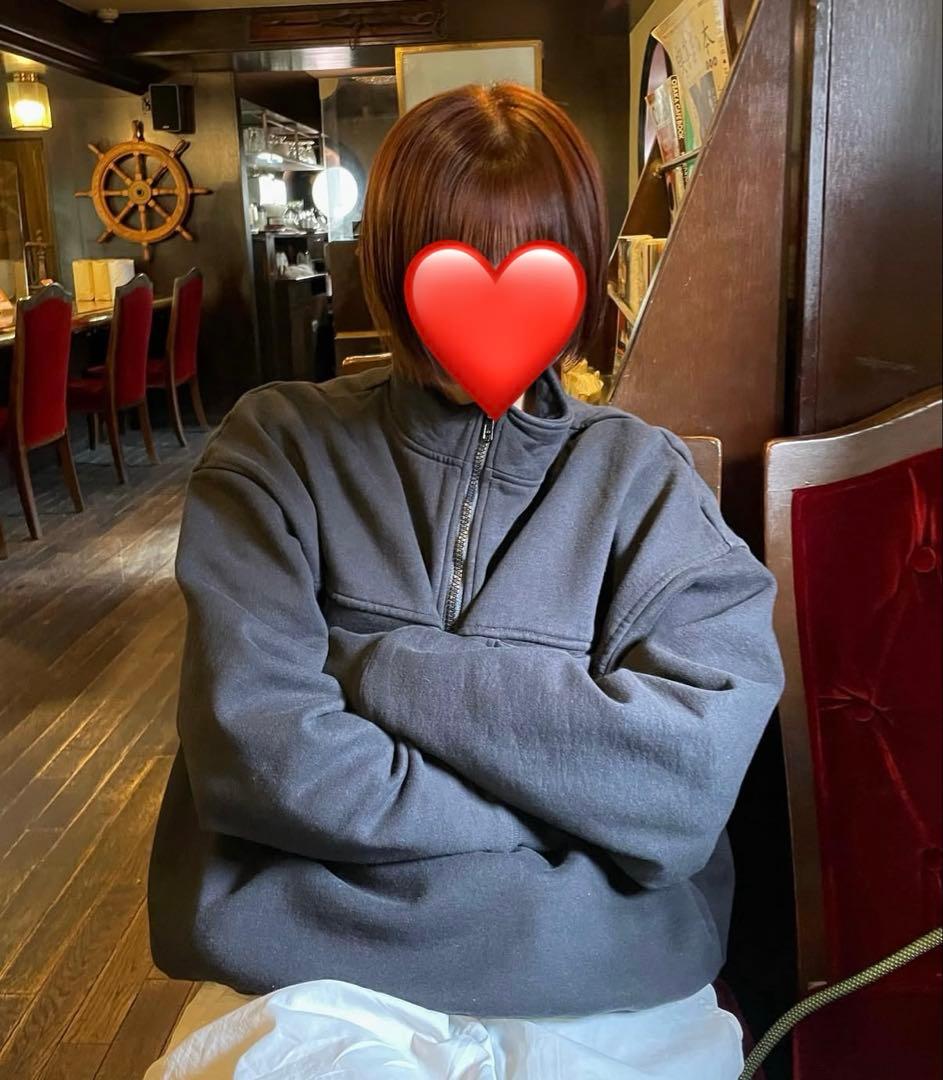 Supreme ブラック ハーフジップ トレーナー 着画あり⭕️ 値下げしました‼️