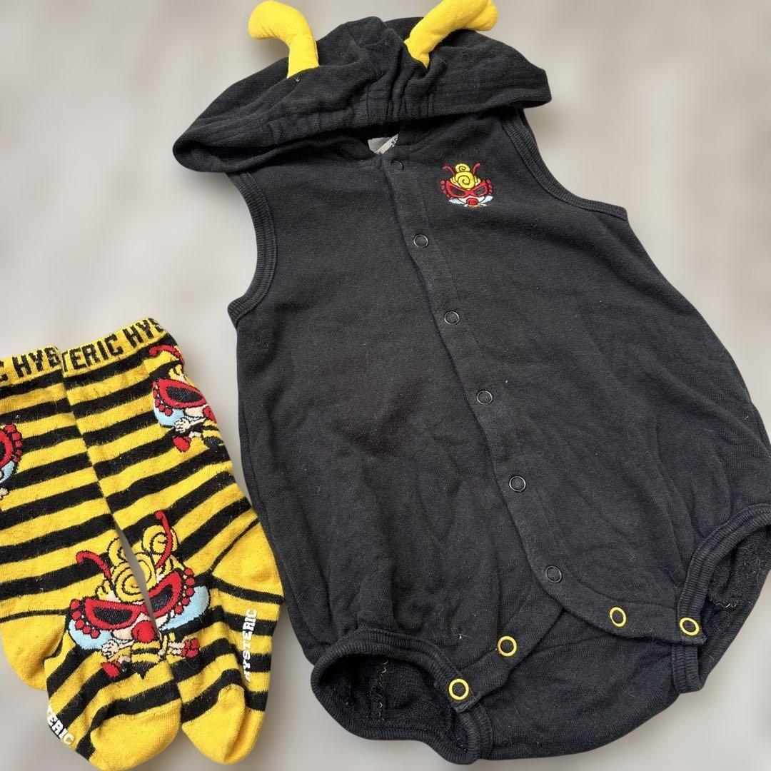 chill ハチ　ロンパース　ソックスセット