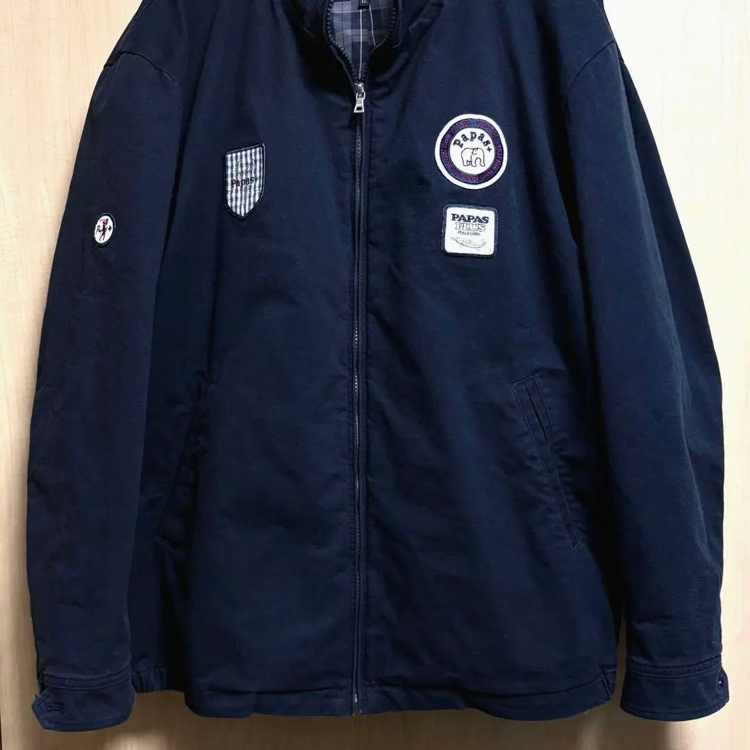 SSVW117 ✨PAPAS＋　パパスプラス　ブルゾン　ネイビー　チェック