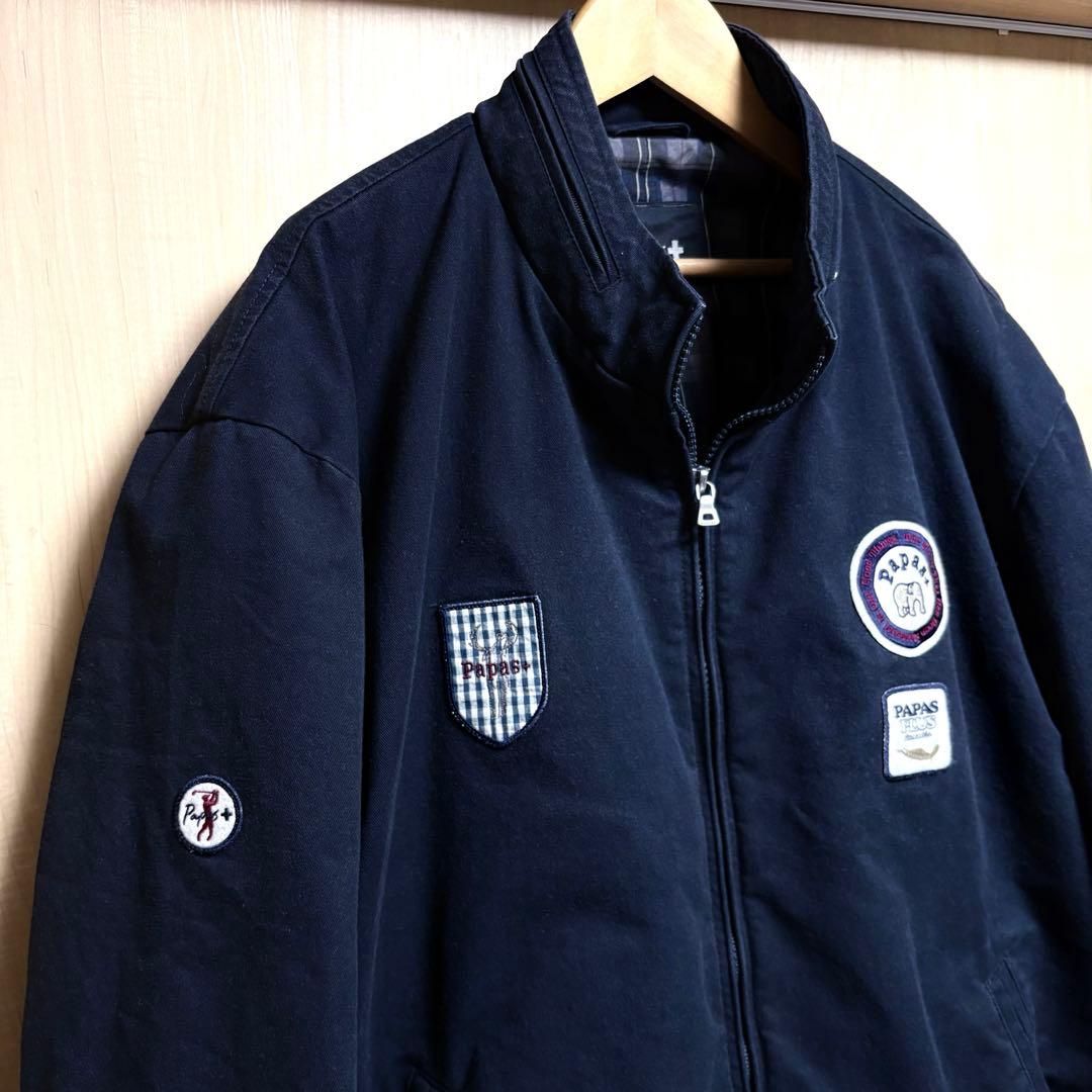 SSVW117 ✨PAPAS＋　パパスプラス　ブルゾン　ネイビー　チェック