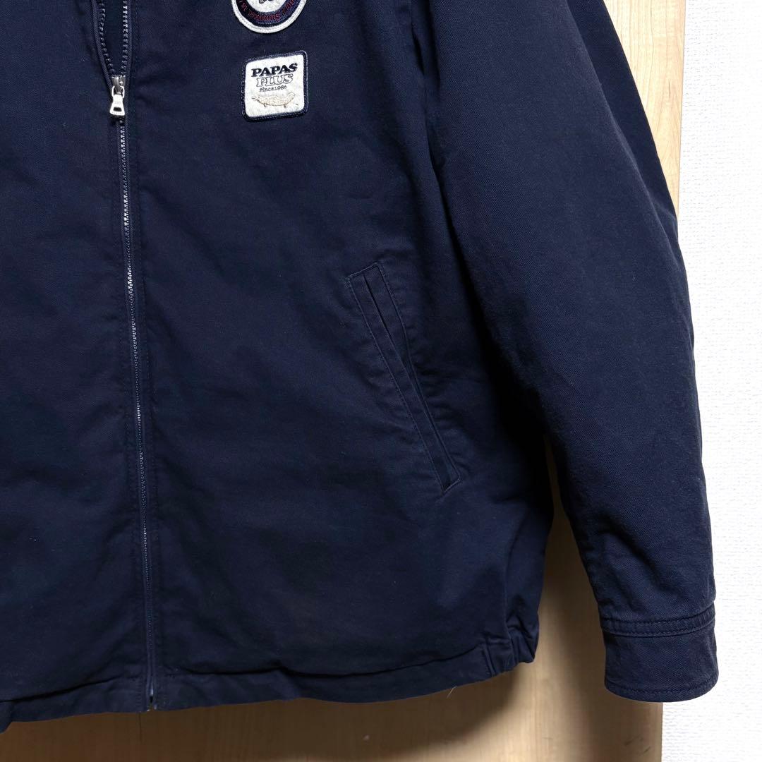 SSVW117 ✨PAPAS＋　パパスプラス　ブルゾン　ネイビー　チェック
