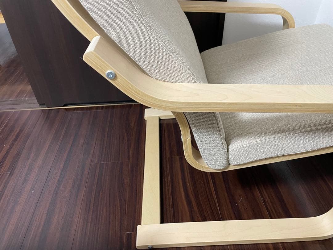 美品 IKEA ポエング オットマン付き 説明書（オンライン）＆六角レンチ付き