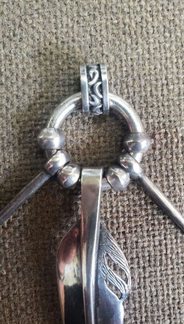 インディアンジュエリー 特大 フェザー トップ 10cm 40ｇ