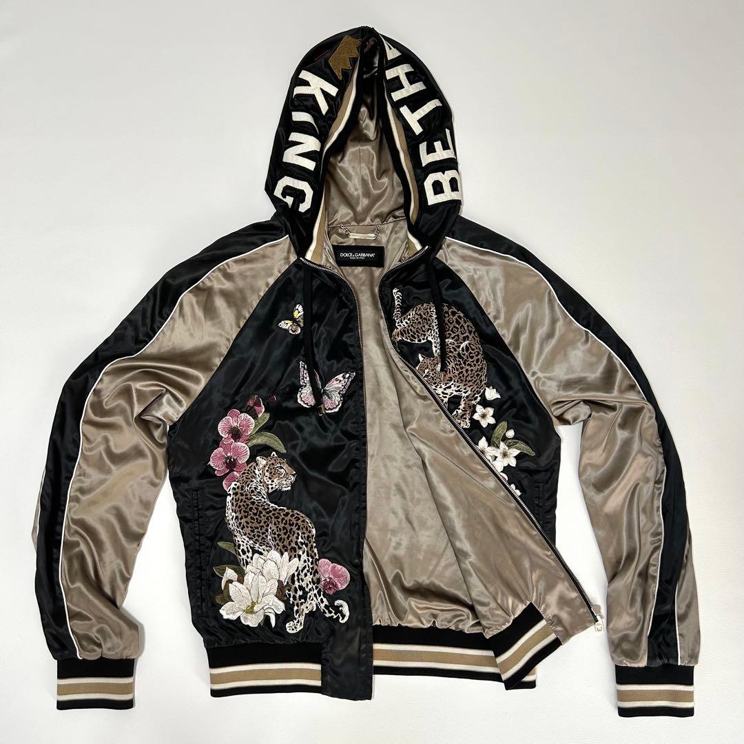 美品DOLCE&GABBANA フード付きスカジャン 刺繍 48 THEKING