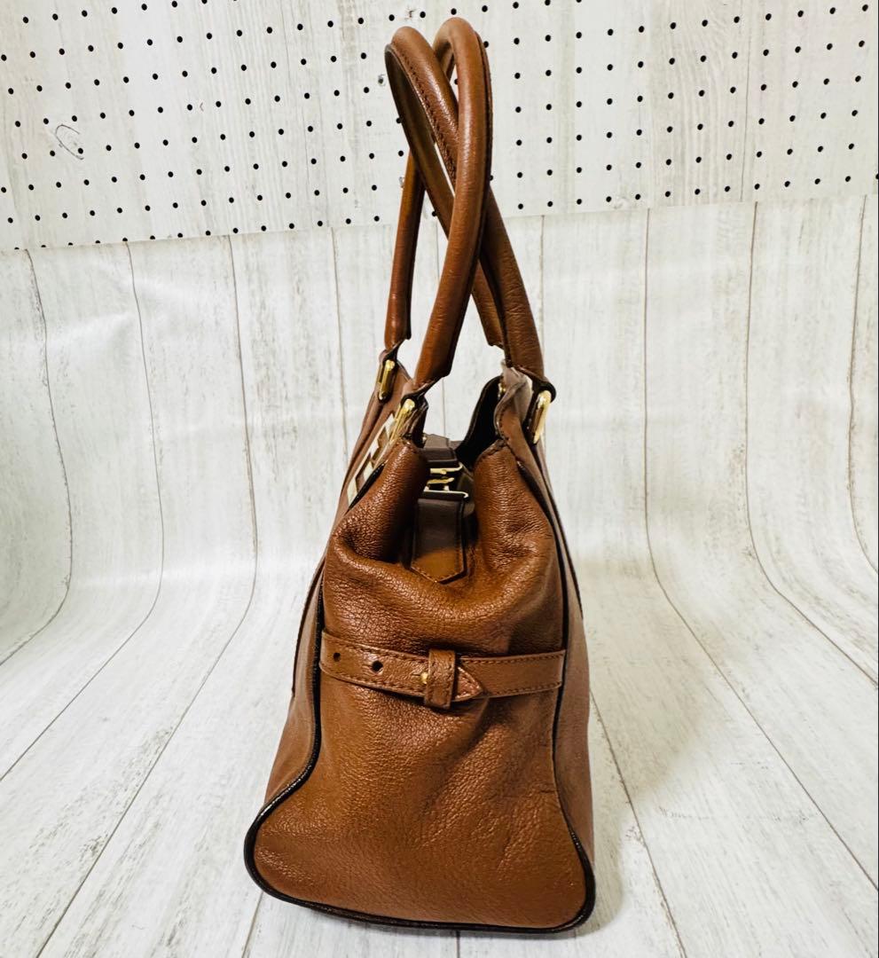 美品✨FENDI フェンディ レザートート ゴールド金具 ブラウン