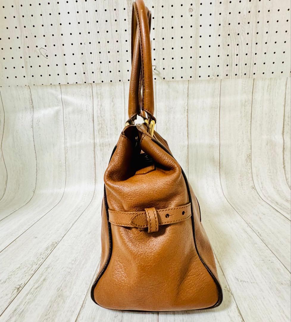 美品✨FENDI フェンディ レザートート ゴールド金具 ブラウン