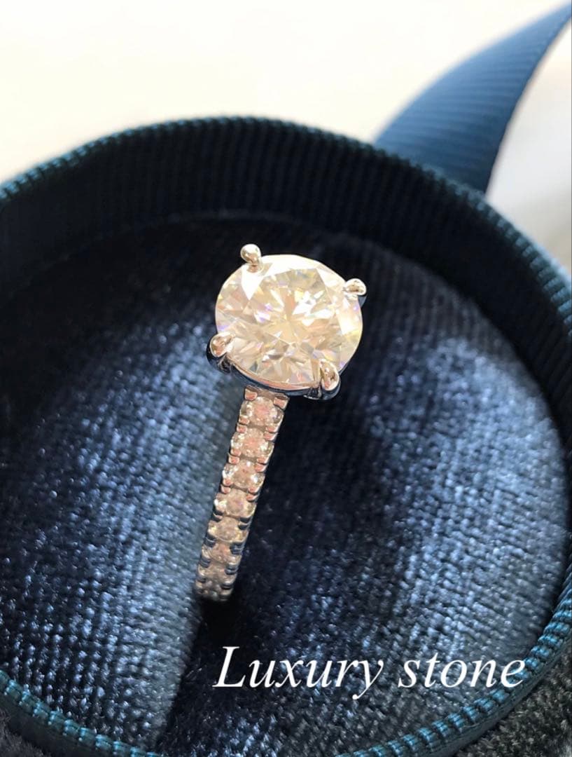 最高級モアサナイト 3カラット リングセット 17号