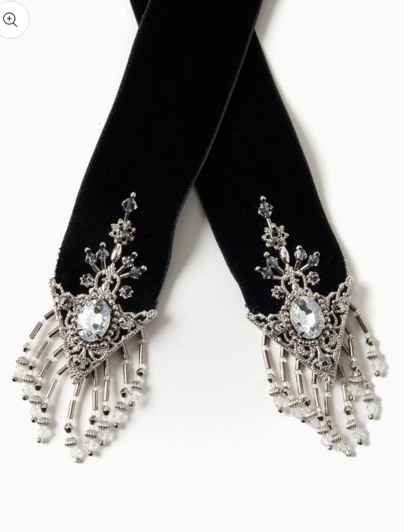 ヘアアクセサリー tanakadaisuke velvet long ribbon Black