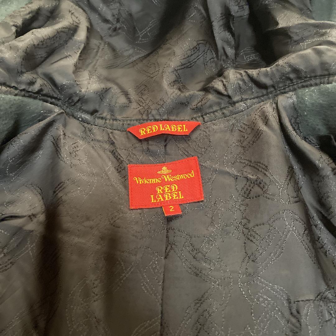 ヴィヴィアンウエストウッド レッド ダッフルコート 変形 深緑 オーブ 2