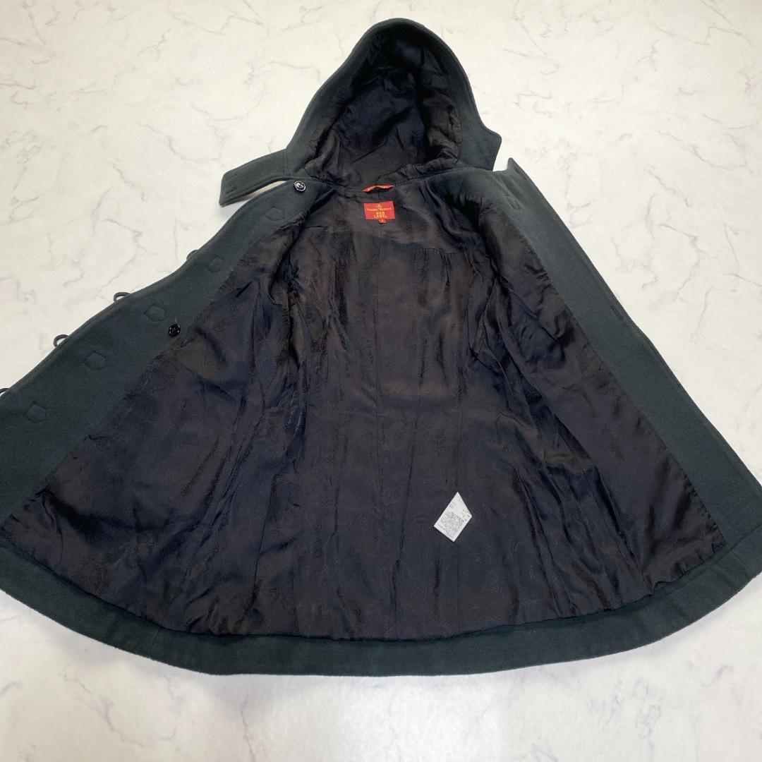 ヴィヴィアンウエストウッド レッド ダッフルコート 変形 深緑 オーブ 2