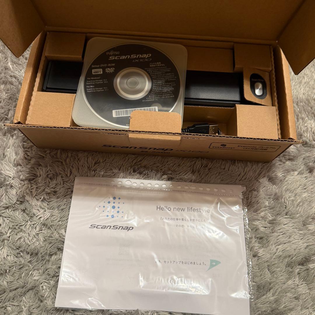 【使用回数低め】ScanSnap ブラック スキャナー USBケーブル付き