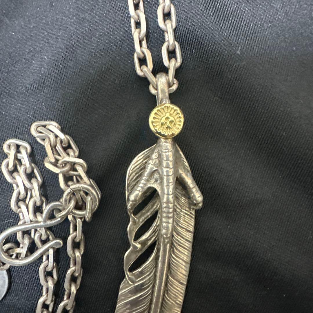 WINGROCK ウィングロック金ポイントフェザー 70センチチェーンセット