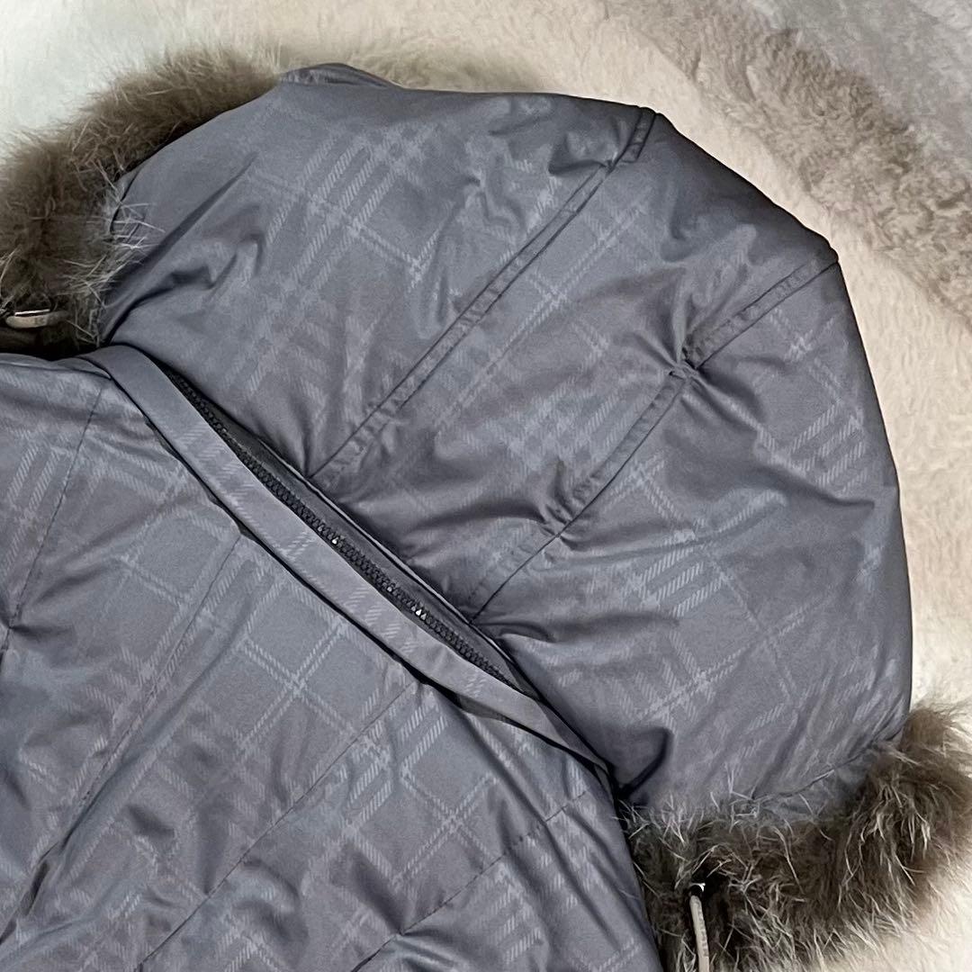 【極美品】BALMAIN PARIS ロングダウンコート L フォックスファー