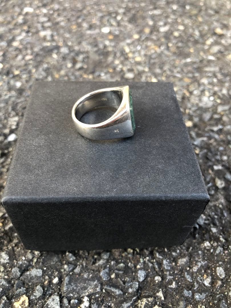 TOMWOOD グリーンマーブル　リング　58（18号相当）