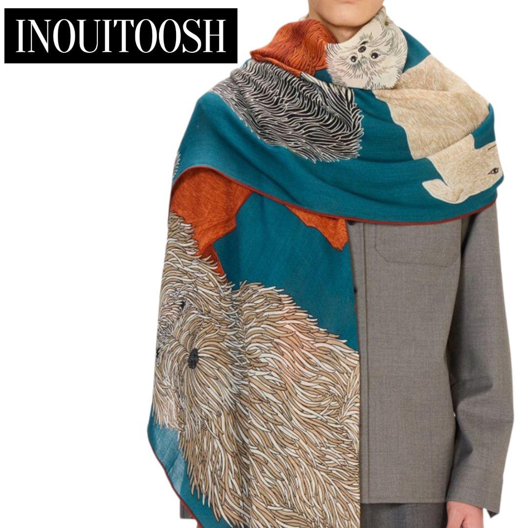 inoui editions★イヌイエディション★大判ストール★犬プリント