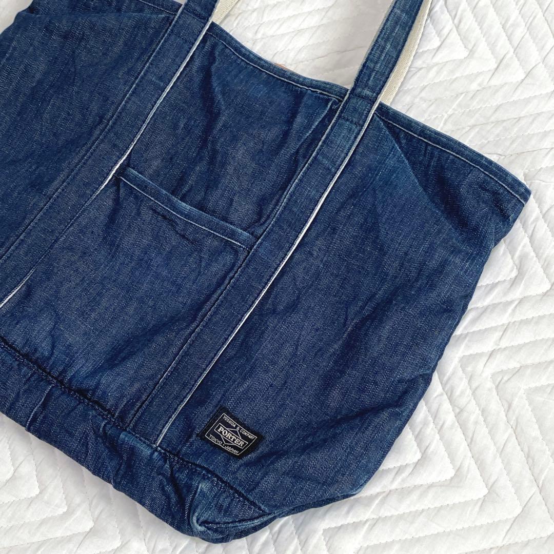 こ*う様 【希少】PORTER×CANTON コラボ インディゴデニム トートバ